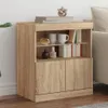 vidaXL Credenza con luci LED rovere Sonoma 60x37x67 cm Anteprima dell’immagine prodotto 1