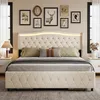 OYAJIA Polsterbett 160x200cm mit LED, Doppelbett mit 4 Produktbild-Vorschau 3