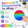 Rundes Regenbogen Silikon Pop It Fidget Spielzeug für Produktbild-Vorschau 2