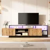 Merax Armoire TV avec LED et portes rabattables, support TV Voir les images du produit 4