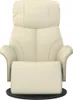 vidaXL Poltrona relax con poggiapiedi in Pelle finta crema Anteprima dell’immagine prodotto 3