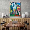 Stampa su tela - Franz Marc, Il cavallo blu - 100x70 cm Anteprima dell’immagine prodotto 3