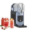 A slush machine with three strawberry drinks in front of it. Produktbild-Vorschau