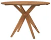 vidaXL Gartentisch Rund Ø110x75 cm Massivholz Akazie Produktbild-Vorschau 5