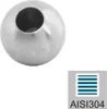 Kugel ∅25 mm/für Rohr ∅10 mm Endkappe Edelstahl Verschluss Produktbild-Vorschau 1