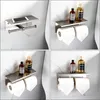 Doppelter Toilettenpapierhalter mit Ablage, gebürstetes Produktbild-Vorschau 2