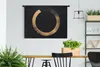 MuchoWow® Wandteppich Wandbehang Goldener Kreis auf dunklem Produktbild-Vorschau 2