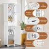 Yaheetech Badezimmerschrank schmal 170 cm Hochschrank Produktbild-Vorschau 8