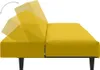 A yellow sofa bed shown from the side, with the backrest in a partially reclined position. Náhľad obrázku produktu