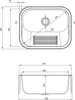 1-bowl utility sink - recessed or wall-mounted Produktbild-Vorschau 2