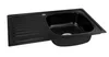 Proaja- 80x50x18cm Küchenspüle schwarz Edelstahl 304 0,8 Produktbild-Vorschau 1