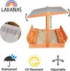 Ladanas® Sandkasten Holz- IMPRÄGNIERT -120 x 120 cm Produktbild-Vorschau 3