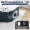 An inflatable mattress with a built-in pump, highlighting its quick inflation feature. Produktbild-Vorschau