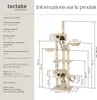 Arbre à chat HANSI 260 cm - beige/blanc Voir les images du produit 6