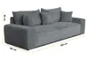 Cord Schlafsofa 3-Sitzer 265 x 105 cm Grau mit Produktbild-Vorschau 10