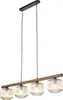 Pendelleuchte Metall Rauchglas E14 H: max. 140 cm Braun Produktbild-Vorschau 1