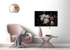 Blumen Leinwandbild Weiß Schwarz 90x60 DD120255 Wohnzimmer Produktbild-Vorschau 4
