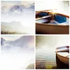 Bilder auf glas - Berge See Boot - 70x70cm - Glasbilder - Produktbild-Vorschau 8