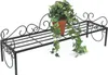 A black metal plant stand with a potted ivy plant on it, set against a white background. Anteprima dell’immagine prodotto