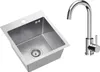VBChome Edelstahlspüle mit Armatur 40 x 45 cm Gebürsteter Produktbild-Vorschau 1