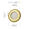 Sweet LED Einbaustrahler gold rund 3,5W warmweiß Einbauspot Produktbild-Vorschau 3