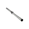 A silver vacuum cleaner extension tube against a white background. Produktbild-Vorschau