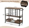 A diagram showing the dimensions of a bar cart. Podgląd zdjęcia produktu