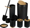 Relaxdays Badezimmer Set, 6-teilig, Badaccessoires Produktbild-Vorschau 1