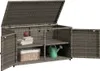 Gartenschrank Grau 110x55x60,5 cm Poly Rattan Produktbild-Vorschau 4