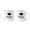 Master of Science Emaille Tasse Blau Abschluss Geschenk Produktbild-Vorschau 3