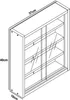 VCM Glasvitrine hängend | Vitrine Glas mit Produktbild-Vorschau 4