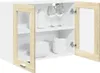 A white cabinet with two doors, one open, showing shelves with glassware and bowls. Produktbild-Vorschau