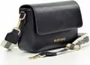 A black Valentino crossbody bag with a patterned strap and gold hardware, displayed on a white background. Produktbild-Vorschau