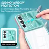 Close-up of a phone case with a sliding camera cover, highlighting its protective features. Produktbild-Vorschau