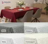 Beautex Damast Tischdecke Jacquard oval bügelfrei Streifen Produktbild-Vorschau 3