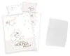 3 tlg Baby Bettwäsche Set - Lieblings Mensch Beige - Produktbild-Vorschau 1