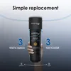 A hand holding a water filter cartridge with text and graphics indicating simple replacement and installation. Anteprima dell’immagine prodotto