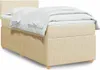vidaXL Boxspringbett mit Matratze Creme 100x200 cm Stoff Produktbild-Vorschau 2