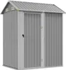 vidaXL Gartenhaus Hellgrau 192x152,5x237 cm Verzinkter Produktbild-Vorschau 1