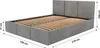 Muralo POLSTERBETT für Schlafzimmer Stoffbett Bett mit Produktbild-Vorschau 2