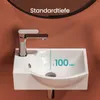 EMKE Asymmetrische Waschbecken mit Hahnloch links Kompaktes Produktbild-Vorschau 3