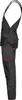 A side view of black overalls with red stitching and multiple pockets. Produktbild-Vorschau