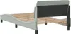 vidaXL Bettgestell "Dover" Hellgrau 100x200 cm Samt Produktbild-Vorschau 6