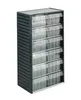A gray storage cabinet with multiple clear drawers. Produktbild-Vorschau