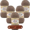 5 x ALIZE Diva 688 milky brown mit Label Produktbild-Vorschau 1