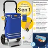 Chariot de courses pliable ELONEO, chariot de courses avec Voir les images du produit 2