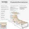 tectake® Sonnenliege Chloé klappbar 190 x 68 x 28 cm, mit Produktbild-Vorschau 5