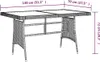 vidaXL Zahradní stůl černý 130x70x72cm Poly ratan a masivní Náhled obrázku produktu 3