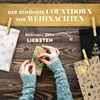 Hands wrapping a gift with Christmas-themed paper and decorations, surrounded by advent calendar bags. Anteprima dell’immagine prodotto
