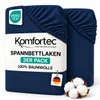 Komfortec 2er Pack Jersey Spannbettlaken 90x200 cm, 100% Produktbild-Vorschau 1
